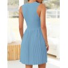 Blue Knit Basic Short Dress