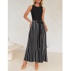 Crew Neck Rib Knit Tie Waist Sleeveless Midi Dress
