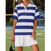 Relaxed waist striped mini dress