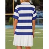 Relaxed waist striped mini dress