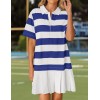 Relaxed waist striped mini dress