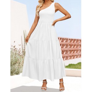 Ruffled Tiered Beach Midi Dress
