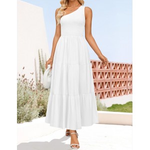 Ruffled Tiered Beach Midi Dress