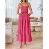 Sleeveless Off-The-Shoulder Ruffled Tiered Dress
