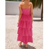 Sleeveless Off-The-Shoulder Ruffled Tiered Dress