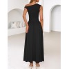 Sleeveless One Shoulder Pocket Dress