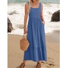 Sleeveless Square Neck Ruffle Hem Pocket Dress