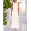 Sleeveless round neck hollow knitted camisole dress