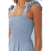 Square Neck Solid Ruffle A-Line Beach Dress