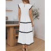 Summer Flowy Short Sleeve Ruffled Midi Dress
