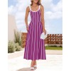 Summer Sleeveless Striped A-Line Midi Dress