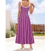 Summer Sleeveless Striped A-Line Midi Dress