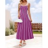 Summer Sleeveless Striped A-Line Midi Dress