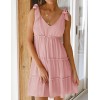 Summer V-neck sleeveless mini dress