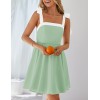 Tie Shoulder Square Neck Sleeveless Short Dress