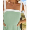 Tie Shoulder Square Neck Sleeveless Short Dress
