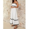 White and black spaghetti strap halter dress