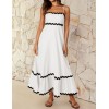 White and black spaghetti strap halter dress